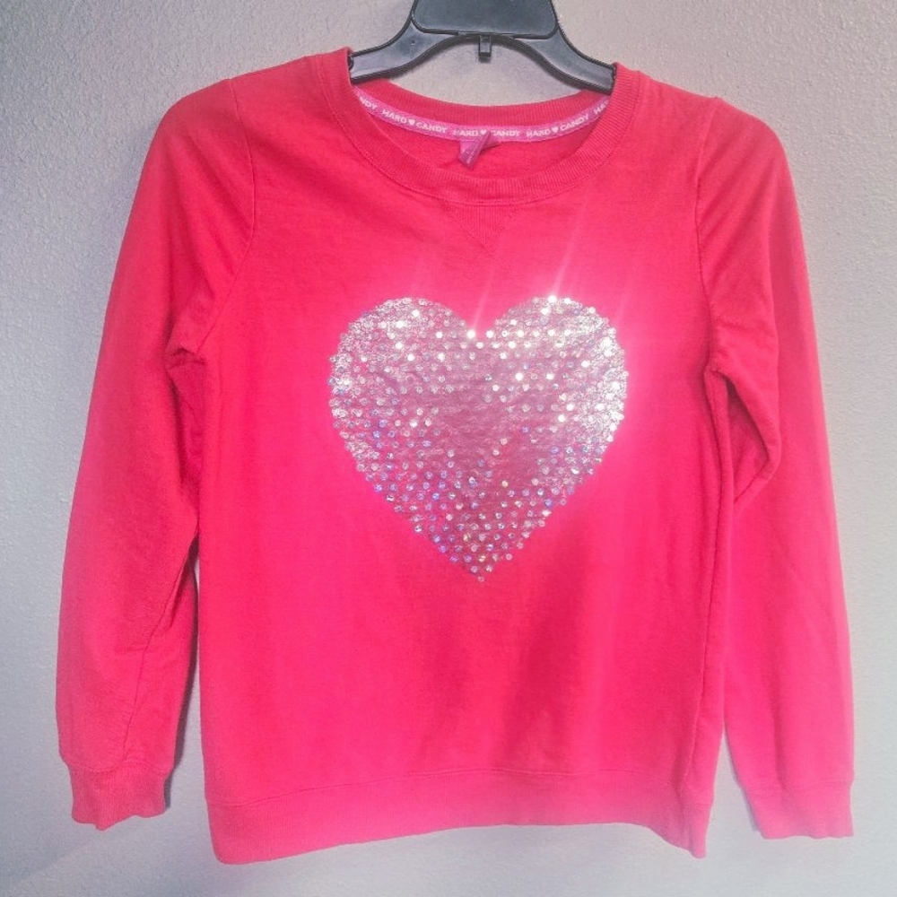 Hard Candy Sequin Heart Sweatshirt - Picture 2 of 6
